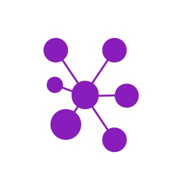 Molekül logo illüstrasyon vektör şablonu