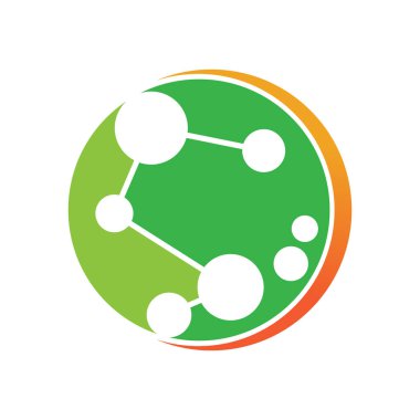 Molekül logo illüstrasyon vektör şablonu