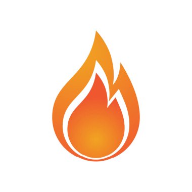 Ateş alevi logosu vektörü, yağ, gaz ve enerji logosu kavramı