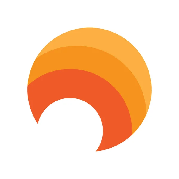 Güneş Ilüstrasyon Logo Vektör Şablonu — Stok Vektör