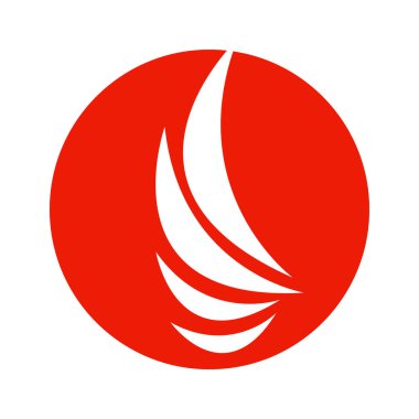 Tüy ilüstrasyon logo vektör şablonu tasarımı