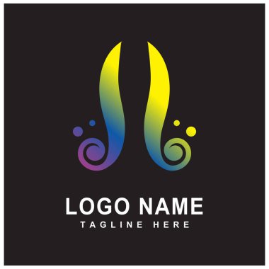 DNA logo illüstrasyon vektör şablonu