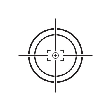 Keskin nişancı görme sembolü Crosshair hedef logo vektörü