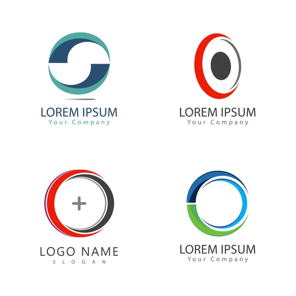 Çember Logo Şablon Vektör Tasarımı — Stok Vektör