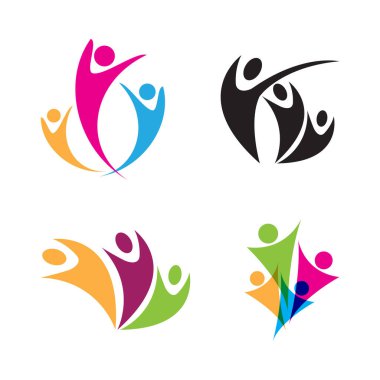 Evlat Edinme ve Toplum Bakımı Logo şablonu vektörü 