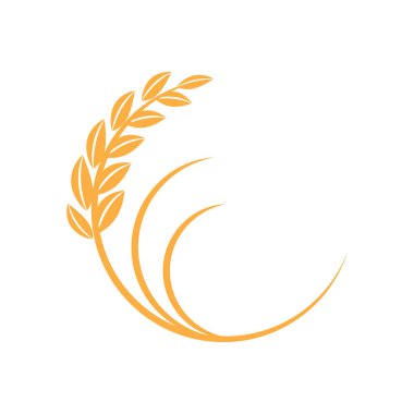Buğday Logosu şablonu vektör çizimi tasarımı