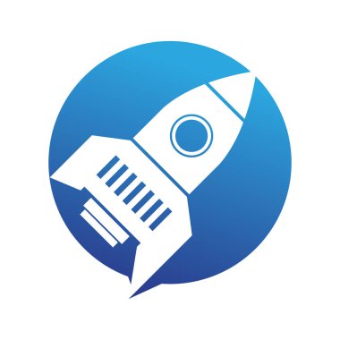 Roket Logosu Vektör Sembolü Doğa Tasarımı