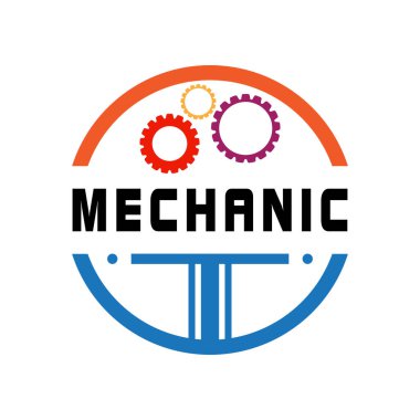 Gear Logo Şablonu vektör çizimi tasarımı