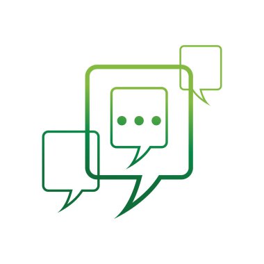 Konuşma balonu Logo şablonu vektör çizimi