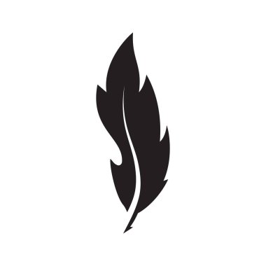 Feather Logo Vektör Şablonu Sembol Tasarımı