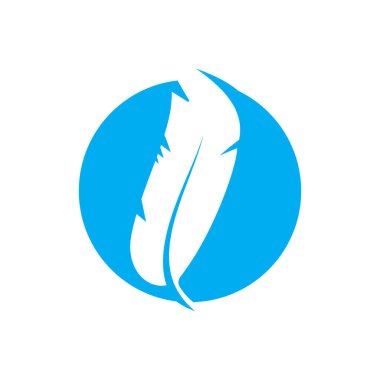 Feather Logo Vektör Şablonu Sembol Tasarımı