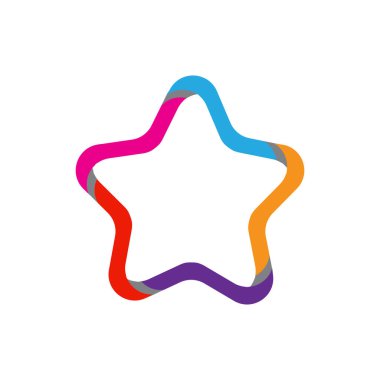 Yıldız simgesi şablon vektör illüstrasyon tasarımı