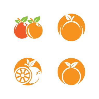 Turuncu logo tasarımı Vektör simgesi çizimi