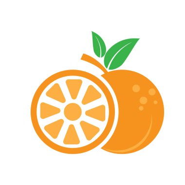 Turuncu logo tasarımı Vektör simgesi çizimi