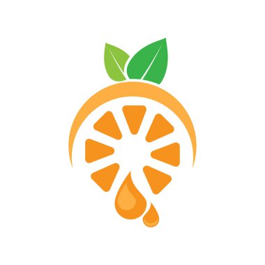 Turuncu logo tasarımı Vektör simgesi çizimi