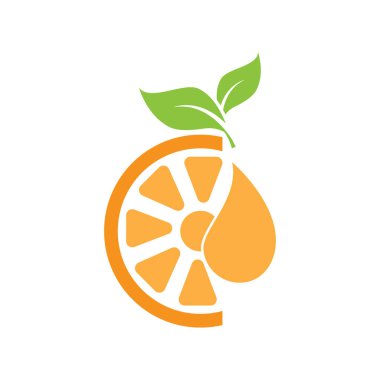 Turuncu logo tasarımı Vektör simgesi çizimi