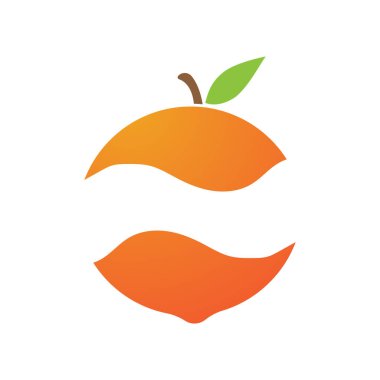 Turuncu logo tasarımı Vektör simgesi çizimi