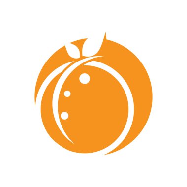 Turuncu logo tasarımı Vektör simgesi çizimi