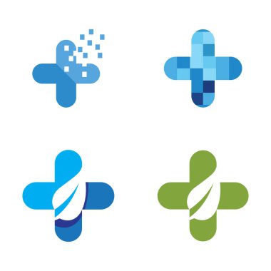 Tıbbi Haç illüstrasyon Logo şablon vektör tasarımı