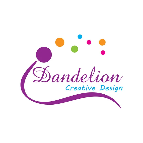 Dandelion flower logo vector template design