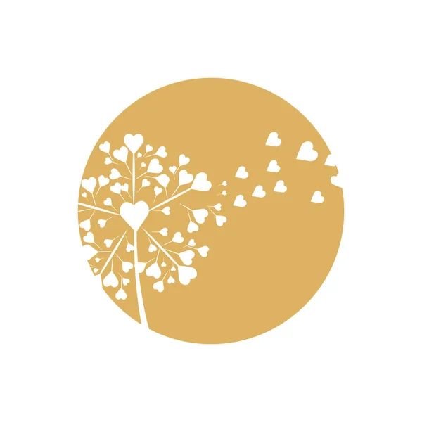 Dandelion flower logo vector template design