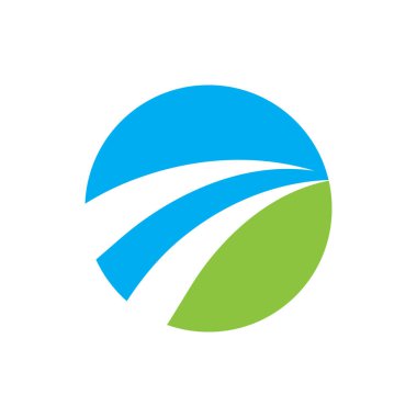 Nehir vektörü ikonu çizim logosu tasarımı