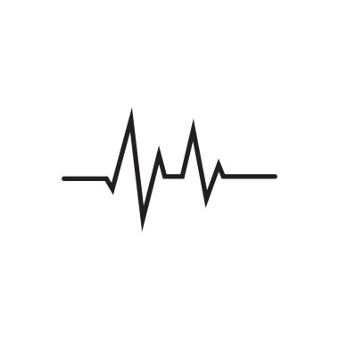 Nabız çizgisi ilüstrasyon vektör şablonu