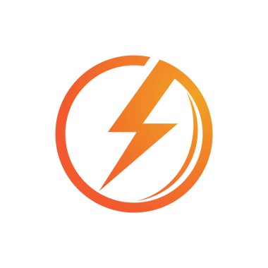 Güç yıldırımı logo vektör tasarımı
