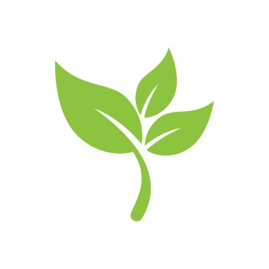 Yeşil yaprak illüstrasyon doğa logosu tasarımı