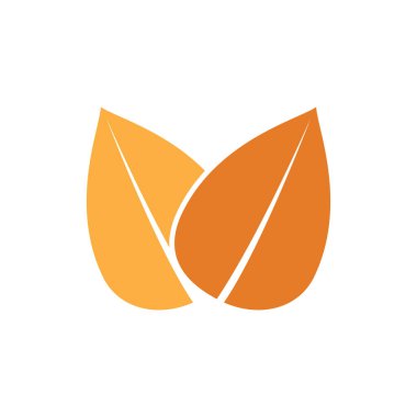 Yeşil yaprak illüstrasyon doğa logosu tasarımı