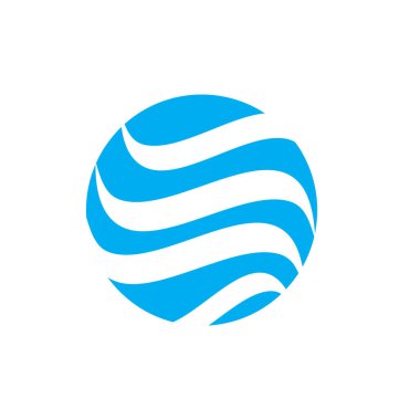 Nehir vektörü ikonu çizim logosu tasarımı