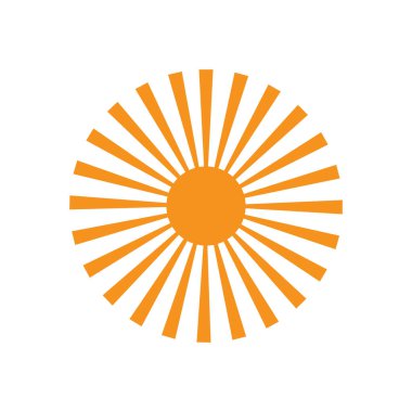 Güneş Vektörü illüstrasyon Simgesi Logo Şablonu tasarımı