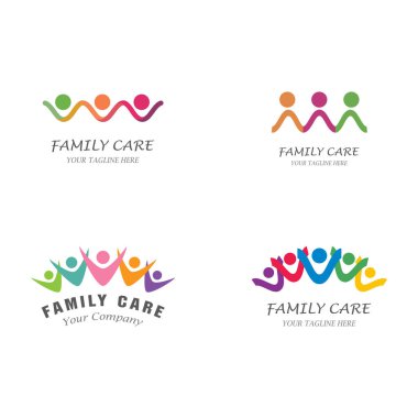 Evlat Edinme ve Toplum Bakımı Logo şablonu vektör simgesi