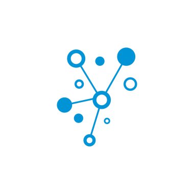 Molekül sembolü logo şablonu vektör illüstrasyon tasarımı 