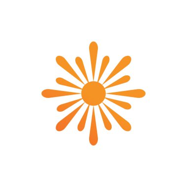 Güneş Vektörü illüstrasyon Simgesi Logo Şablonu tasarımı