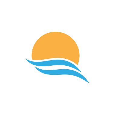 Güneş Vektörü illüstrasyon Simgesi Logo Şablonu tasarımı