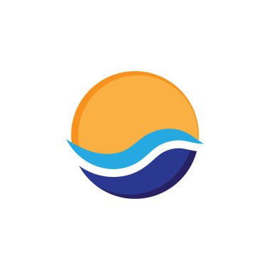 Güneş Vektörü illüstrasyon Simgesi Logo Şablonu tasarımı