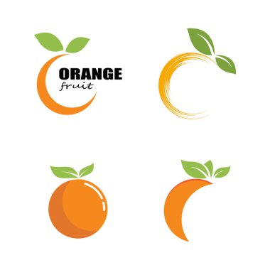 Turuncu logo tasarımı Vektör simgesi çizimi