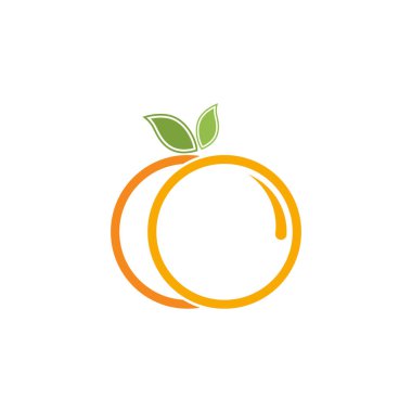 Turuncu logo tasarımı Vektör simgesi çizimi