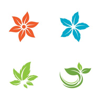 Yaprak Simgesi Vektör İllüstrasyon Tasarım Logosu şablonu