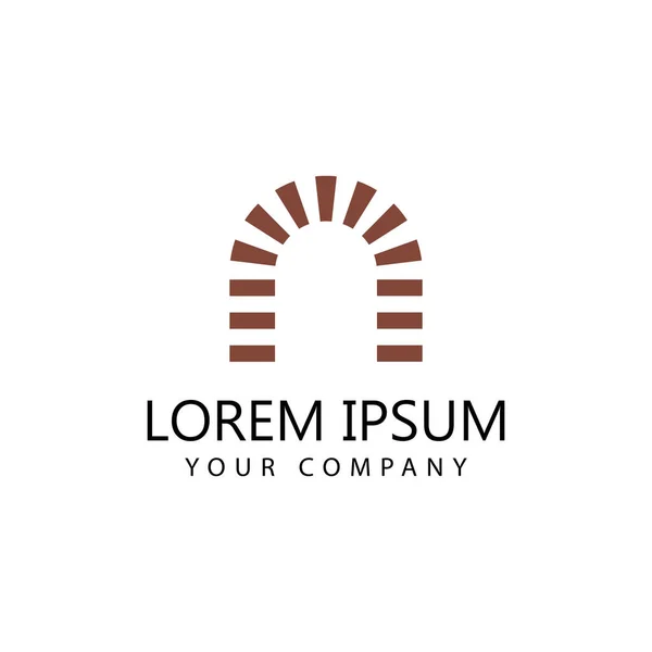 Tuğla köprü logo vektör ilüstrasyon tasarımı