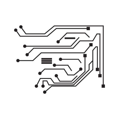 Circuit Logo Şablonu vektör resimleme simgesi tasarımı