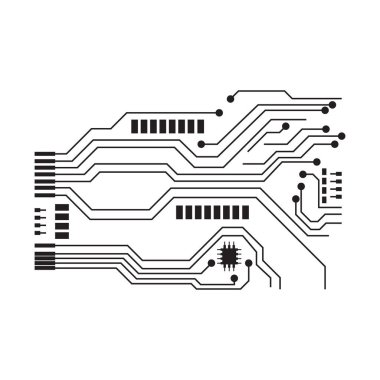Circuit Logo Şablonu vektör resimleme simgesi tasarımı