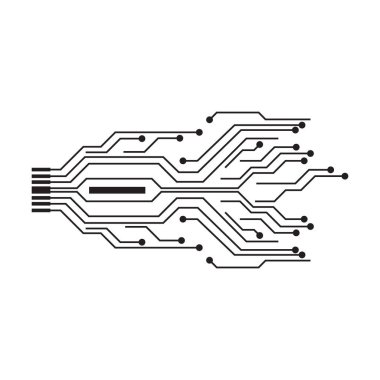 Circuit Logo Şablonu vektör resimleme simgesi tasarımı