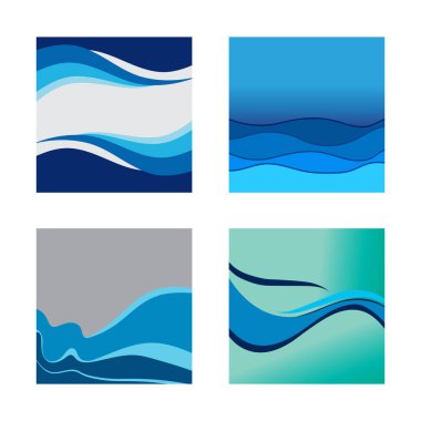 Abstract Water wave vector illustration design background clipart