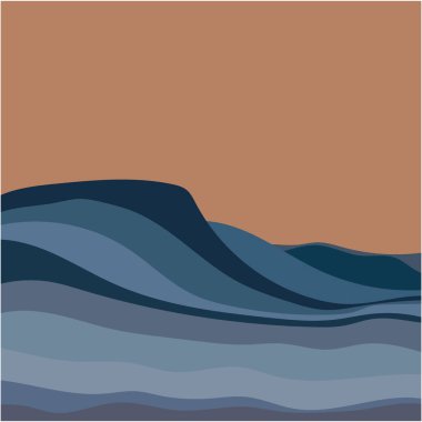 Soyut Su Dalgası Vektör Çizim Arkaplanı