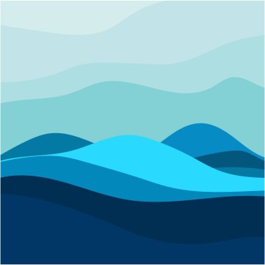 Soyut Su Dalgası Vektör Çizim Arkaplanı