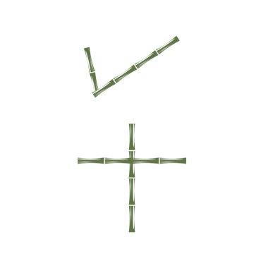 Bambu Logo Şablonu vektör çizimi tasarımı