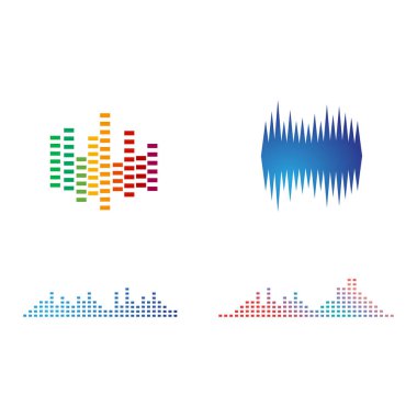 Ses dalgaları vektör çizim şablonu