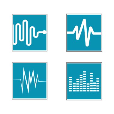 Ses dalgaları vektör çizim şablonu